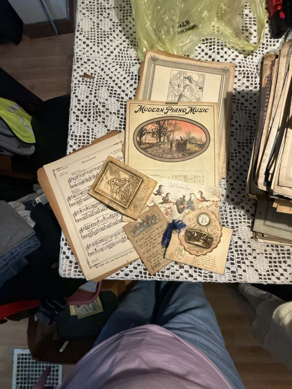 Vintage 1913 P.F. Volland & Co. Ephemera and Sheet Music Collection
